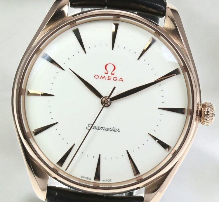 Omega Seamaster Master Co-axial 39 5 Olympic Games Gold Sedna Gold Enamel Alligator
