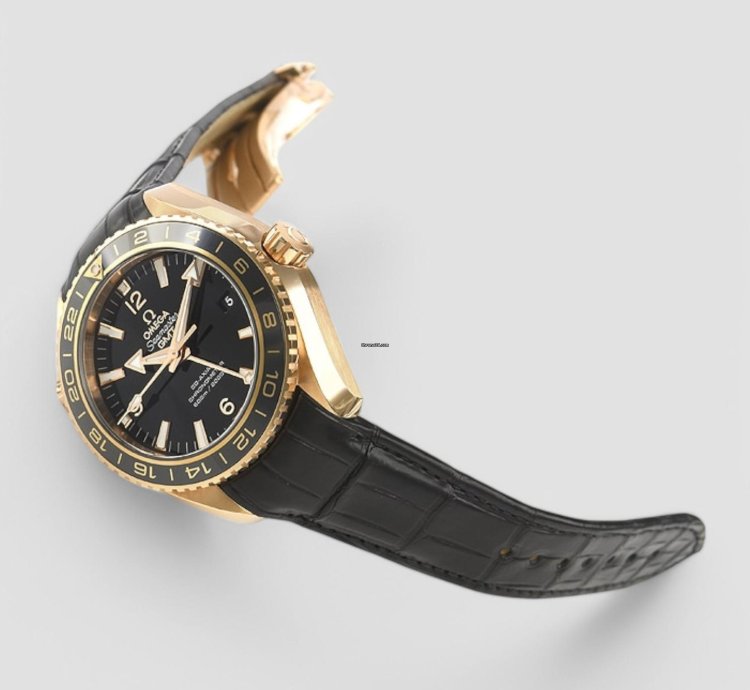 Omega Seamaster Planet Ocean 18kt Rose Gold Gmt Automatic Men Watch