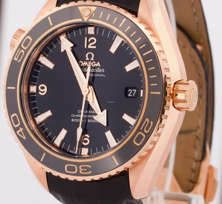 Omega Seamaster Planet Ocean 45 5mm Black 18k Gold 232 63 46 21 01 001 Watch Box