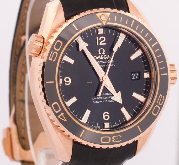 Omega Seamaster Planet Ocean 45 5mm Black 18k Gold 232 63 46 21 01 001 Watch Box
