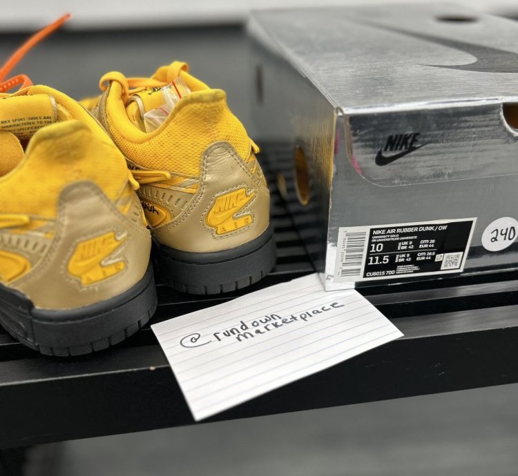 69497 Nike Air Rubber Dunk Off-white University Gold