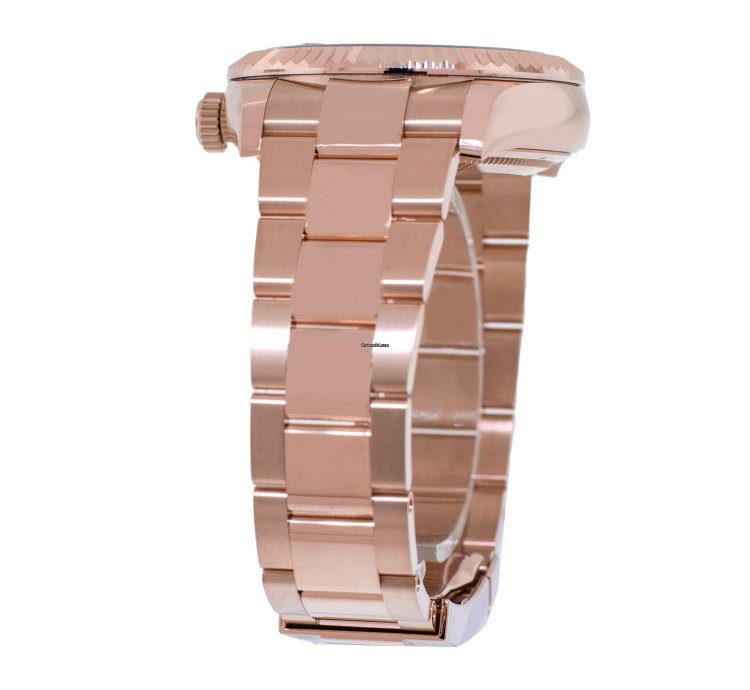 Rolex Sky-dweller 42mm Everose Gold Blue Index Dial Fluted Bezel 336935