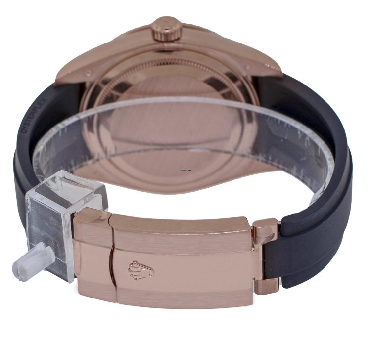 Rolex Sky-dweller 42mm Everose Gold Chocolate Index Dial Fluted Bezel 326235