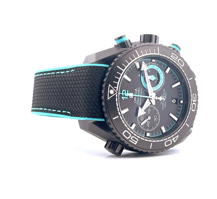Omega Seamaster Planet Ocean Chronograph Entz Deep Black Nearly Unworn Full Set 2024
