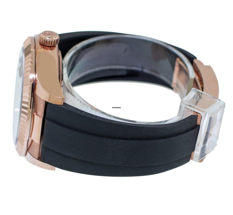 Rolex Sky-dweller 42mm Everose Gold Rhodium Index Dial Fluted Bezel 336235