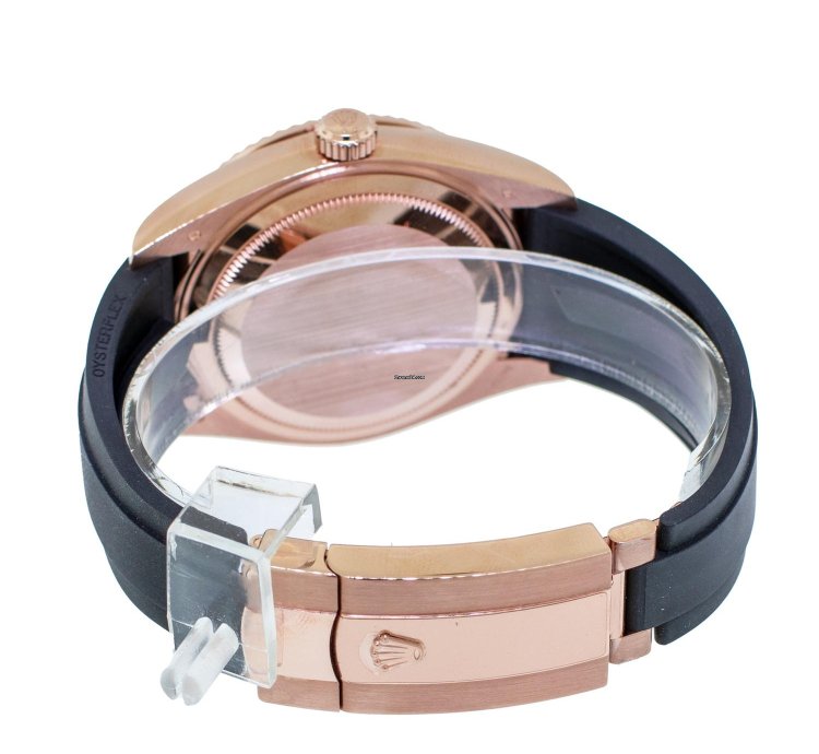 Rolex Sky-dweller 42mm Everose Gold Rhodium Index Dial Fluted Bezel 336235