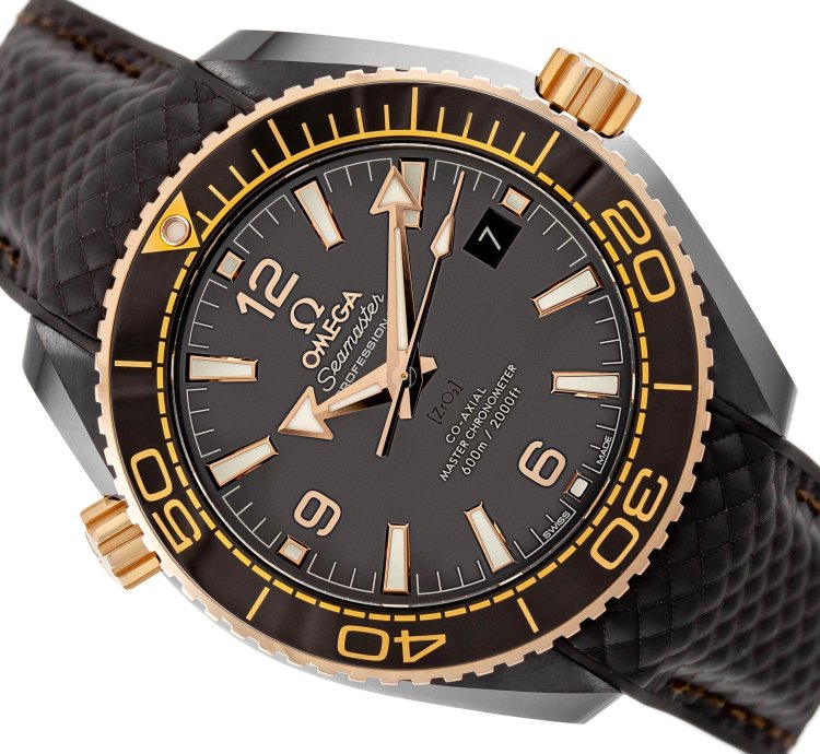 Omega Seamaster Planet Ocean Deep Brown Ceramic Rose Gold 18k Ref 215 62 40 20 13 001 Full Set