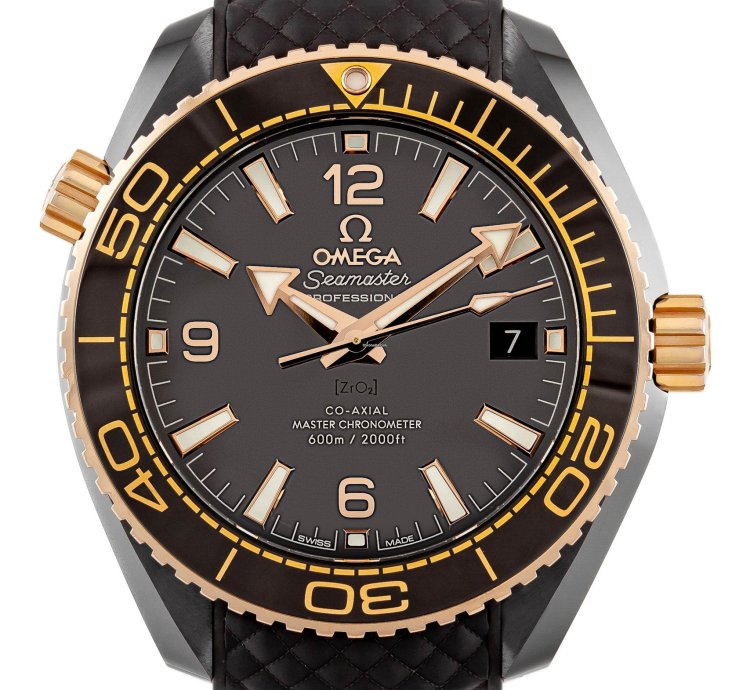 Omega Seamaster Planet Ocean Deep Brown Ceramic Rose Gold 18k Ref 215 62 40 20 13 001 Full Set