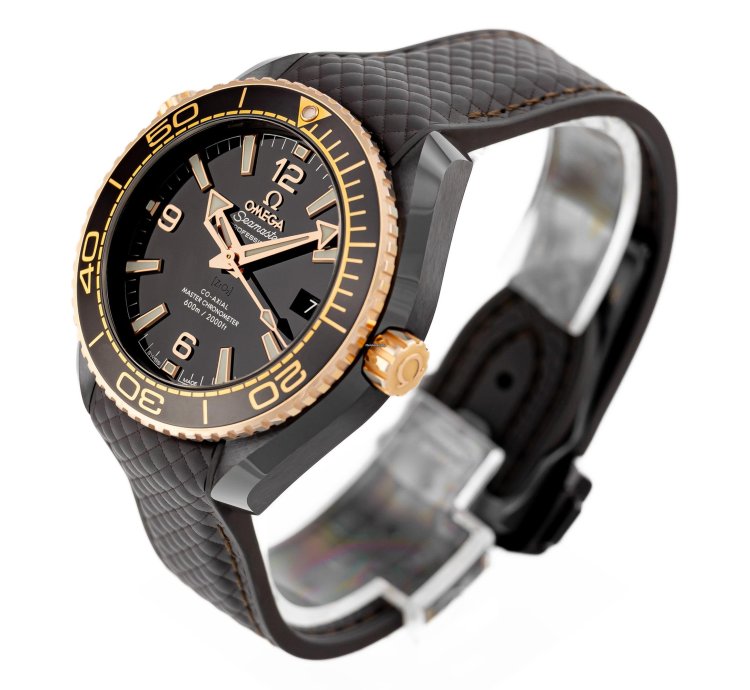 Omega Seamaster Planet Ocean Deep Brown Ceramic Rose Gold 18k Ref 215 62 40 20 13 001 Full Set
