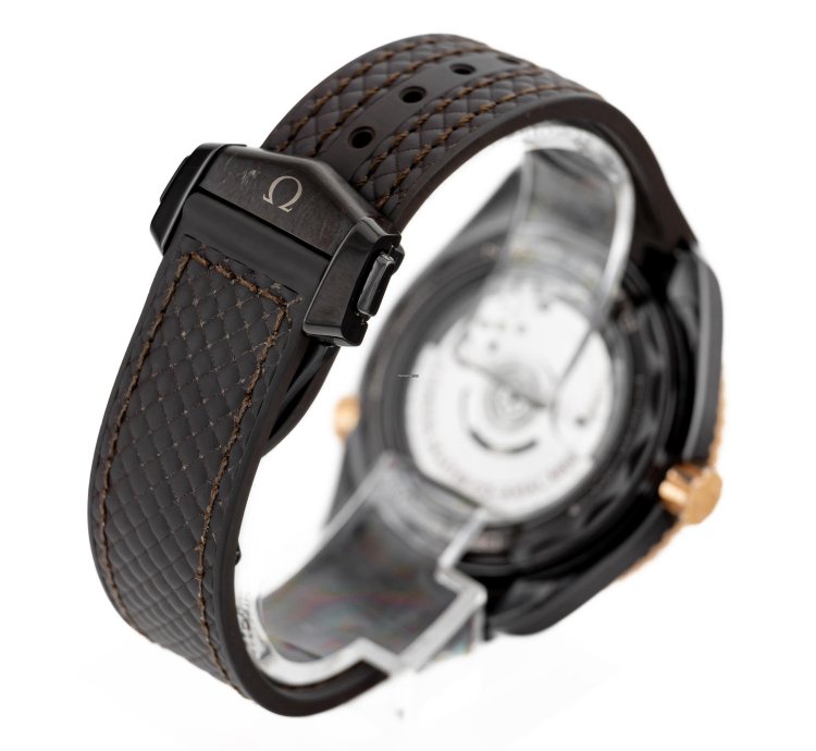 Omega Seamaster Planet Ocean Deep Brown Ceramic Rose Gold 18k Ref 215 62 40 20 13 001 Full Set