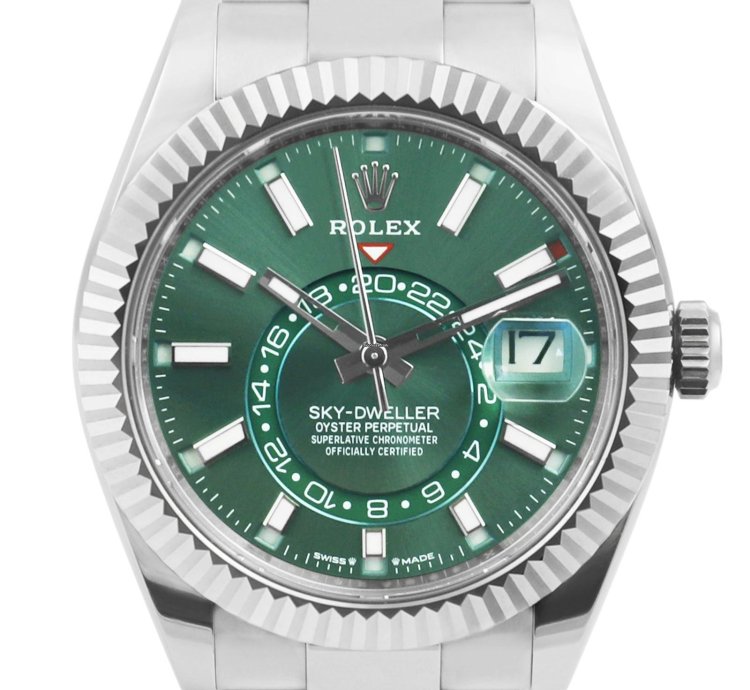 Rolex Sky-dweller 42mm Green Dial Ref 336934 - Full Set - 2024 - Unworn