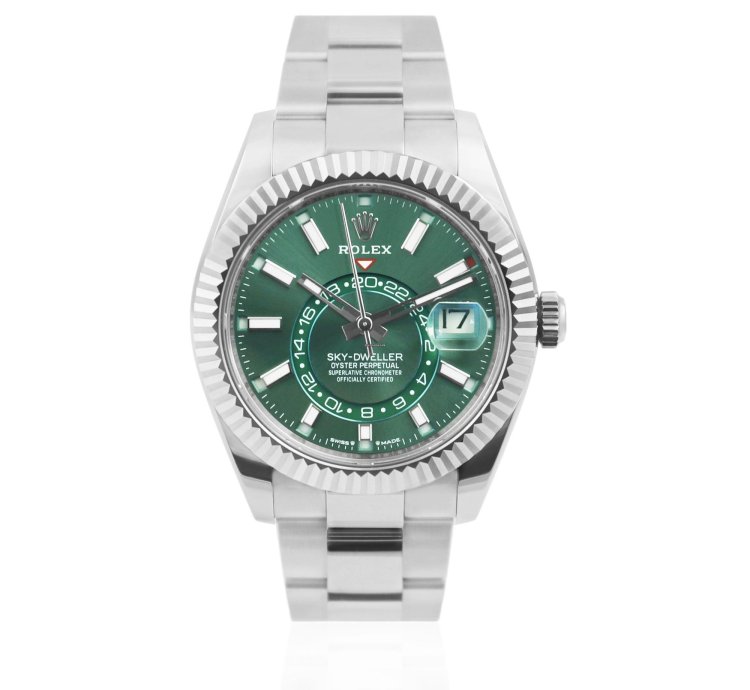 Rolex Sky-dweller 42mm Green Dial Ref 336934 - Full Set - 2024 - Unworn