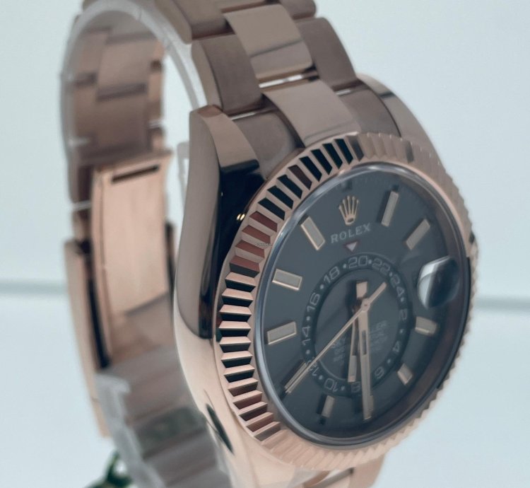 Rolex Sky-dweller 42mm Rhodium Dial Everose Gold