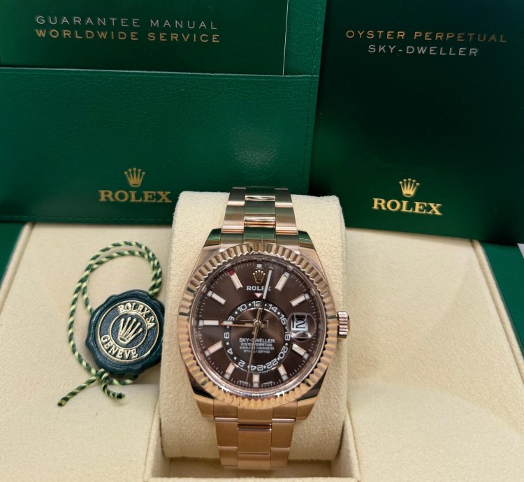 Rolex Sky-dweller 42mm Rose Gold 326935 Chocolate Dial 2023