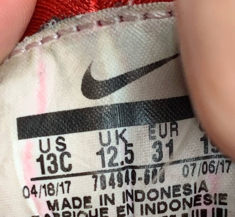 Youth Nike Air Huarache Run Triple Red Shoes Size 13c Nice