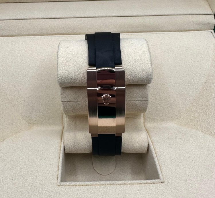 Rolex Sky-dweller 42mm Rose Gold Dark Rhodium Dial Oysterflex 326235