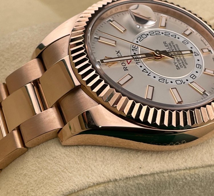 Rolex Sky-dweller 42mm White Dial Rose Gold