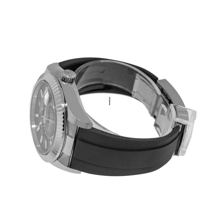 Rolex Sky-dweller 42mm White Gold Black Index Dial Fluted Bezel 336239