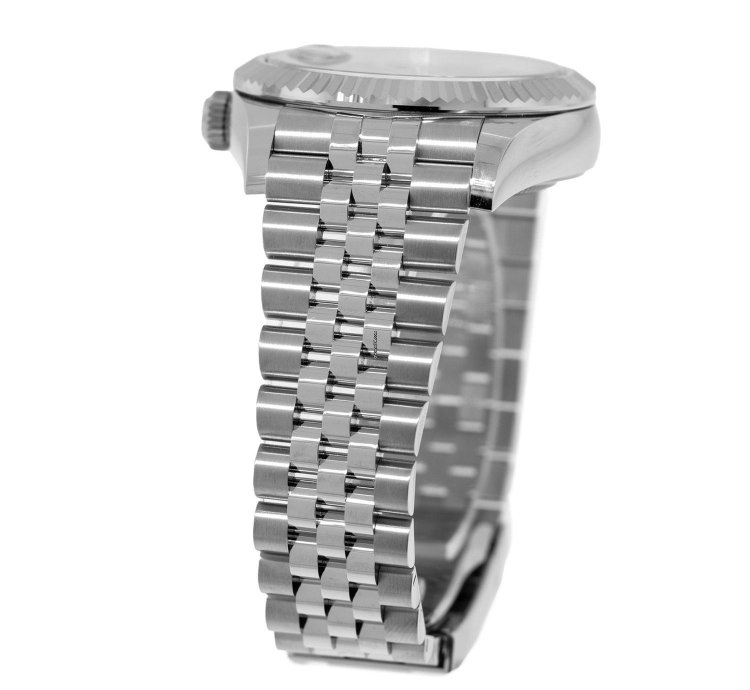 Rolex Sky-dweller 42mm White Gold Steel Green Index Dial Fluted Bezel 336934