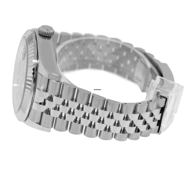 Rolex Sky-dweller 42mm White Gold Steel Green Index Dial Fluted Bezel 336934