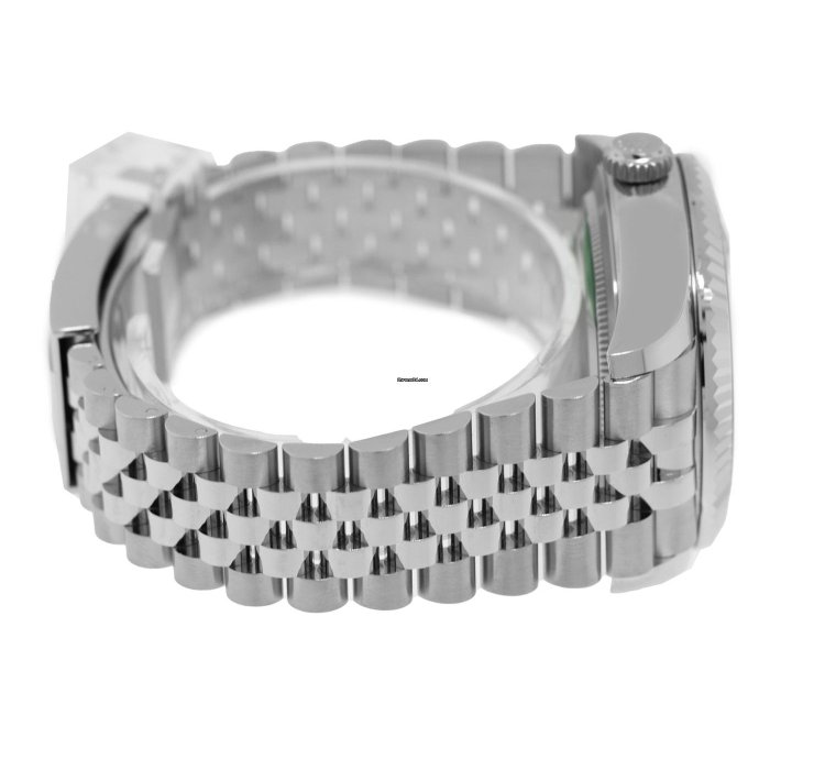 Rolex Sky-dweller 42mm White Gold Steel Green Index Dial Fluted Bezel 336934