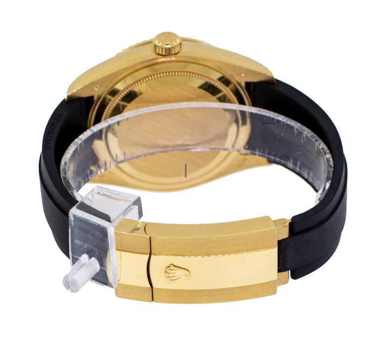 Rolex Sky-dweller 42mm Yellow Gold Black Index Dial Fluted Bezel 326238