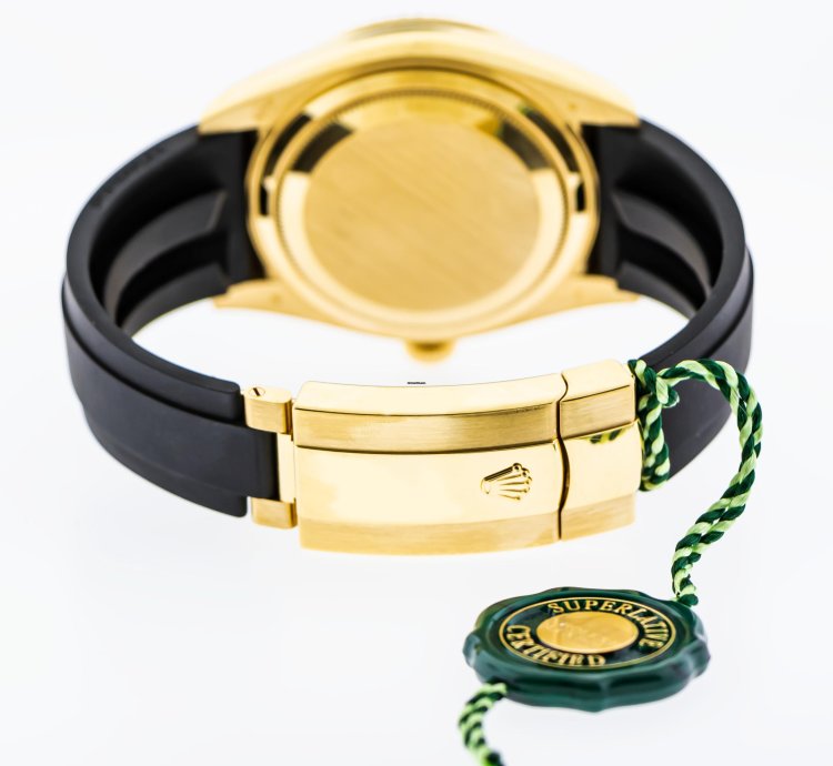Rolex Sky-dweller 42mm Yellow Gold Champagne Index Dial Fluted Bezel 326238