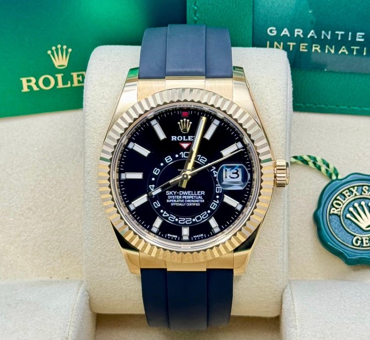 Rolex Sky-dweller Black Dial Oyster Flex