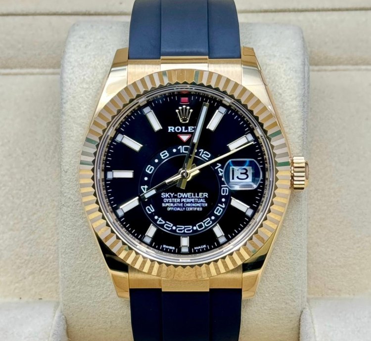 Rolex Sky-dweller Black Dial Oyster Flex