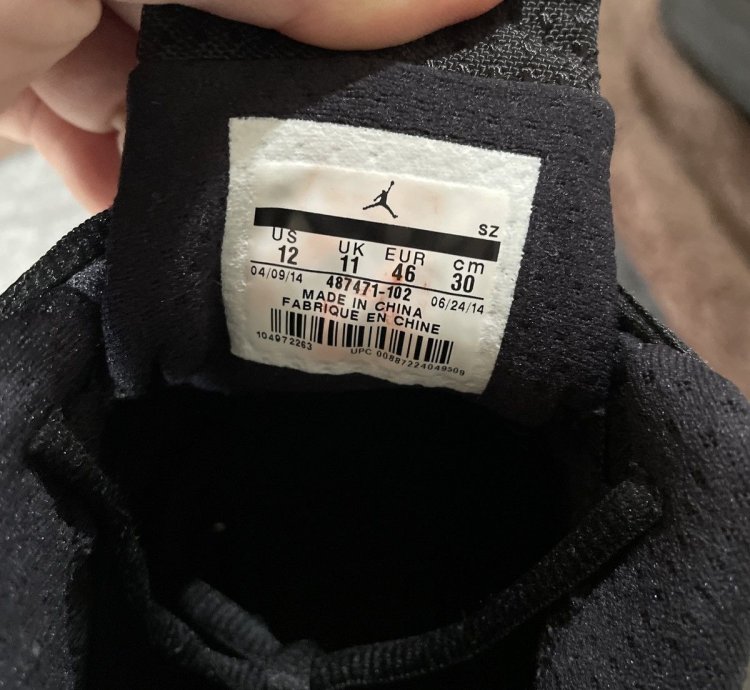 Air Jordan 14 Black Toe 2014 Size 12