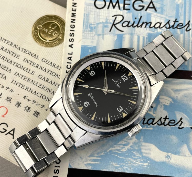Omega Seamaster Railmaster Ref 135004-63 Original Certificate 7912 Flatlink No 6 Endlinks