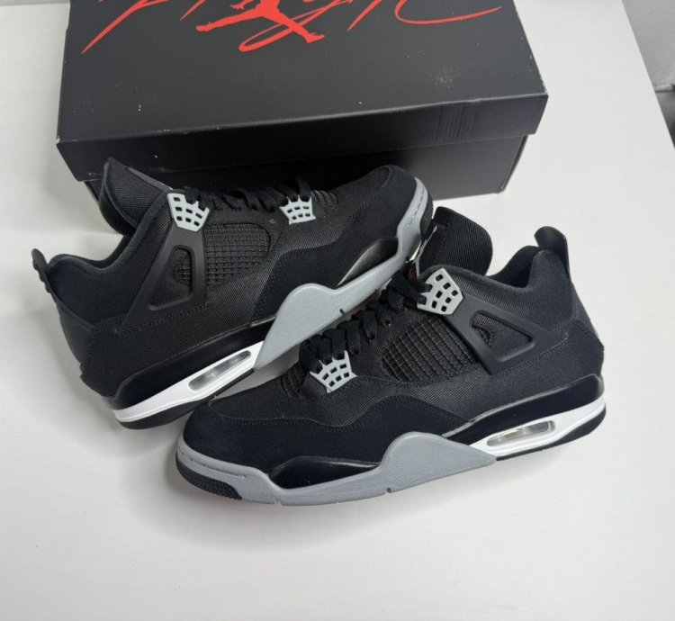 Air Jordan 4 Black Canvas