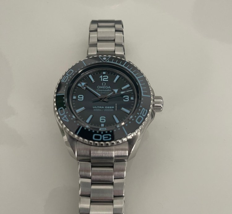 Omega Seamaster Ultra Deep 6000m Planet Ocean 6000m Summer Blue Ultra Almost New Mint Condition With Original Box And Papers