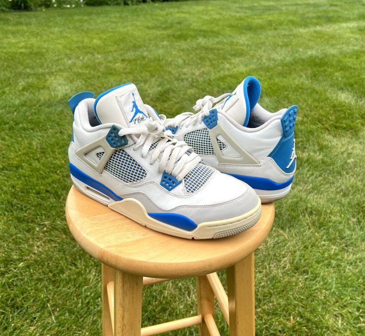 Air Jordan 4 Retro Military Blue 2012 Men Shoes -size 12