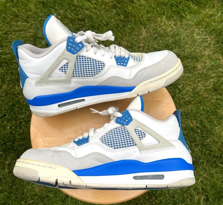 Air Jordan 4 Retro Military Blue 2012 Men Shoes -size 12