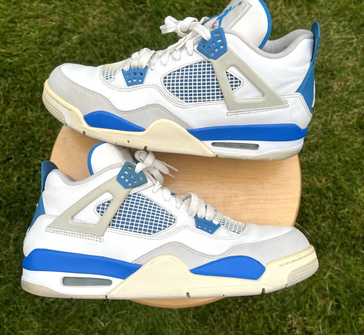 Air Jordan 4 Retro Military Blue 2012 Men Shoes -size 12