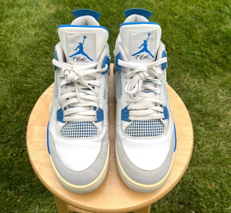 Air Jordan 4 Retro Military Blue 2012 Men Shoes -size 12