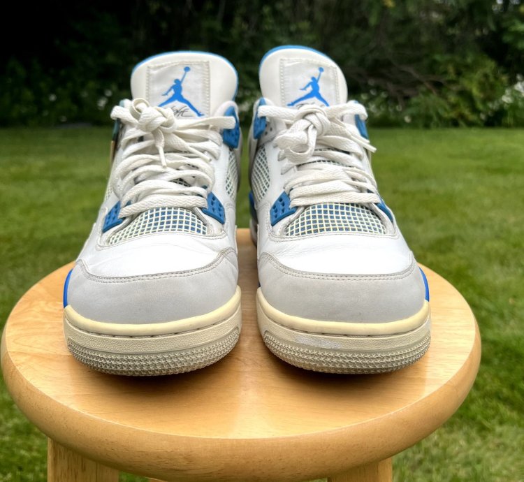 Air Jordan 4 Retro Military Blue 2012 Men Shoes -size 12