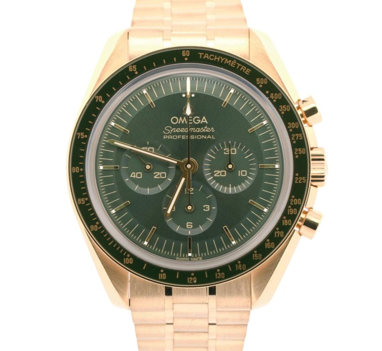 Omega Speedmaster 2023 Papers Omega Speedmaster Green Moonshine 18k 310 60 42 50 10 001 Box