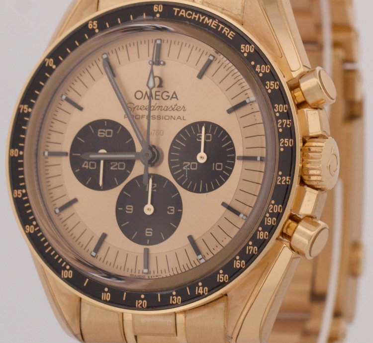 Omega Speedmaster 2024 Papers Omega Speedmaster Moonshine 18k Yellow Gold 310 60 42 50 99 002 Box