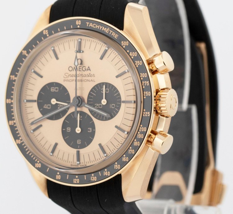 Omega Speedmaster 2024 Papers Omega Speedmaster Moonshine 18k Yellow Gold 310 62 42 50 99 001 Box