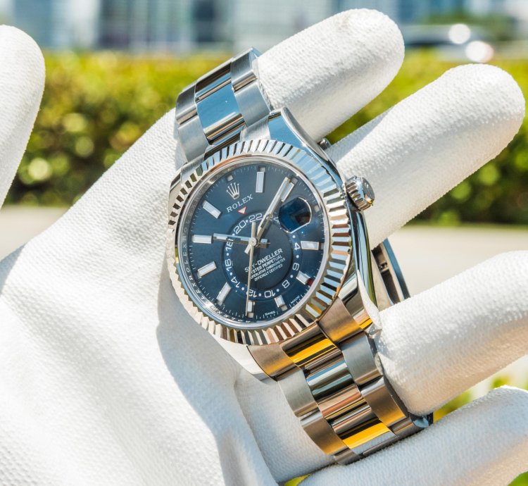 Rolex Sky-dweller Blue Dial On Oyster Bracelet