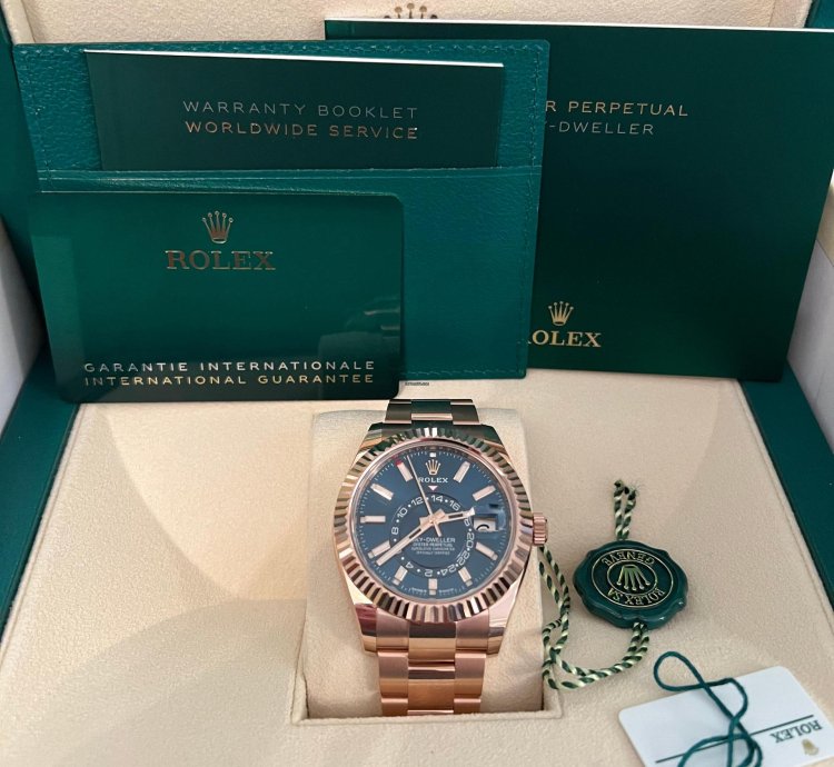 Rolex Sky-dweller Blue Dial Rose Gold Bracelet 336935 Unworn 2023 New Release