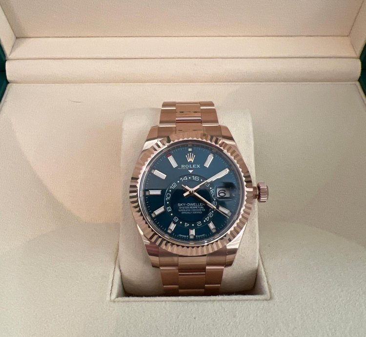 Rolex Sky-dweller Blue Dial Rose Gold Bracelet 336935 Unworn 2023 New Release