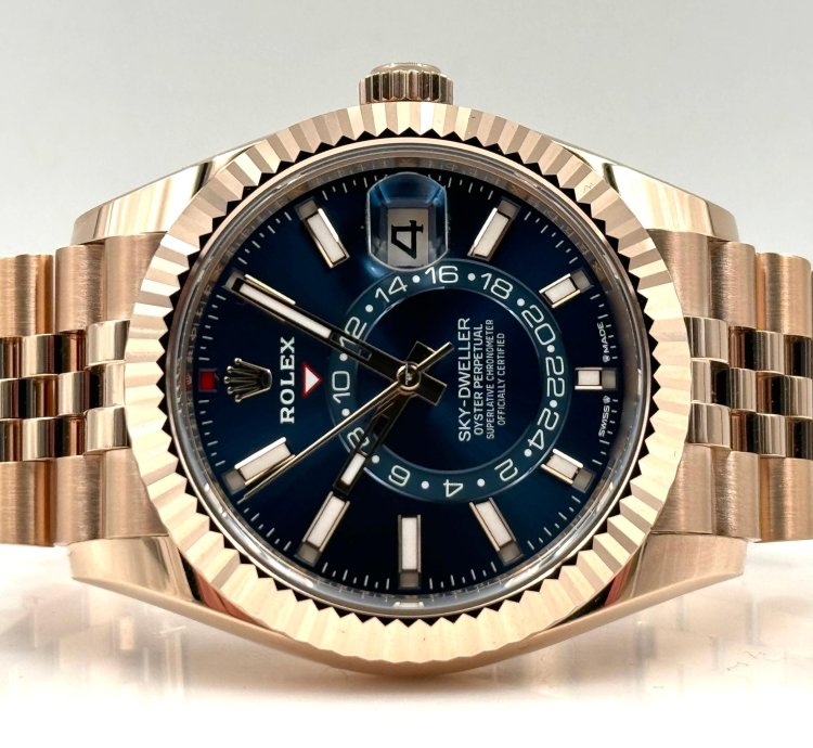 Rolex Sky-dweller Blue Dial Rose Gold Jubilee Bracelet 336935 Unworn 2025