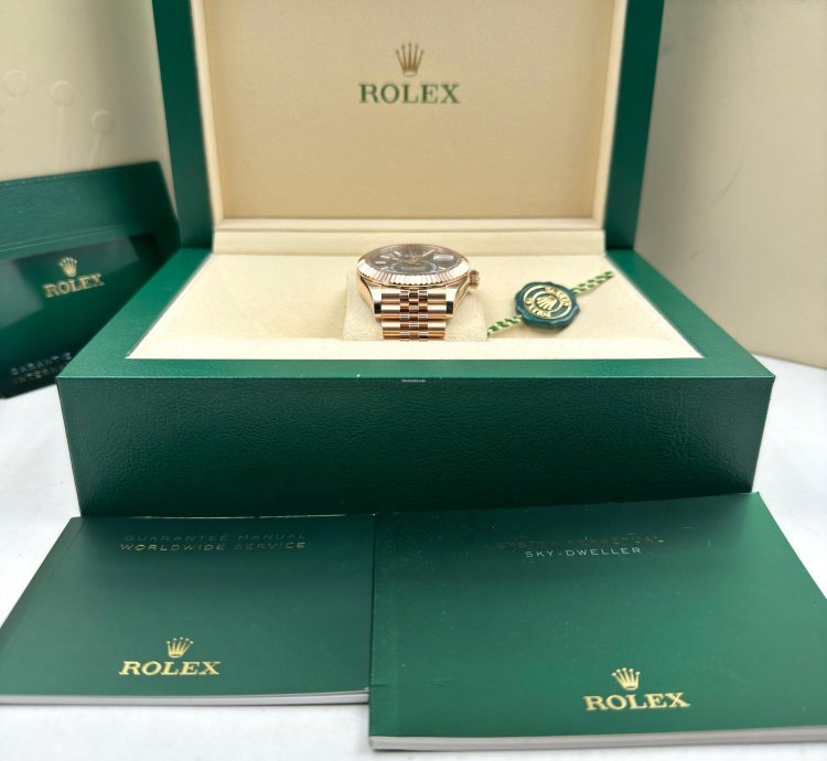 Rolex Sky-dweller Blue Dial Rose Gold Jubilee Bracelet 336935 Unworn 2025