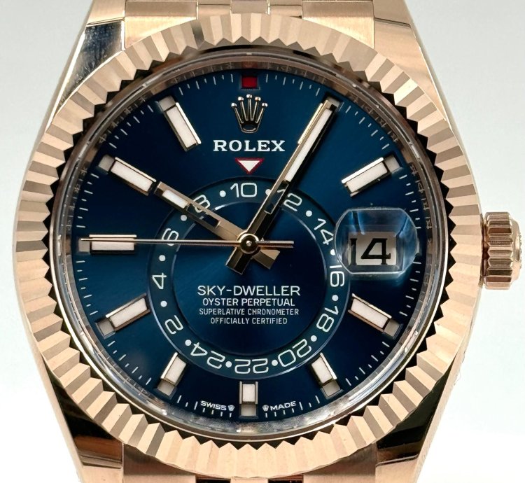 Rolex Sky-dweller Blue Dial Rose Gold Jubilee Bracelet 336935 Unworn 2025