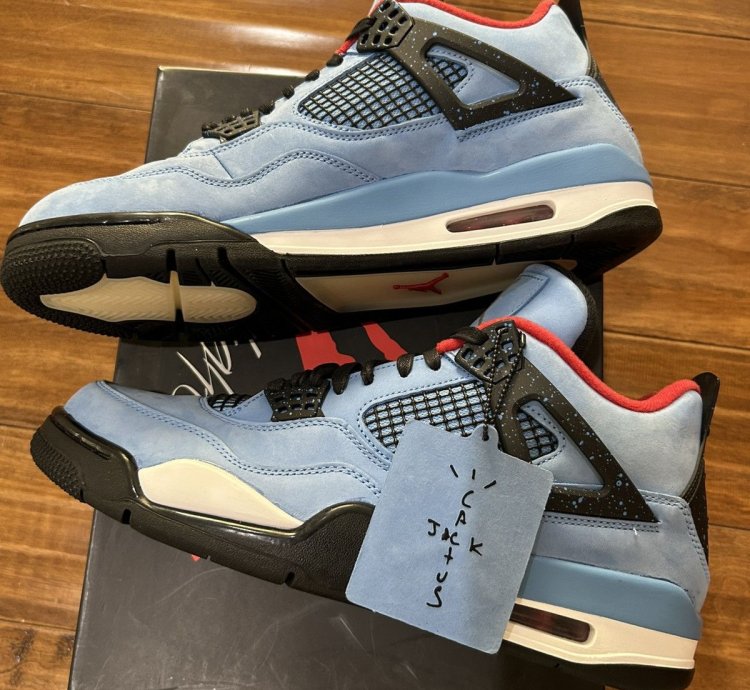 Air Jordan 4 Retro Travis Scott University Blue Cactus Jack