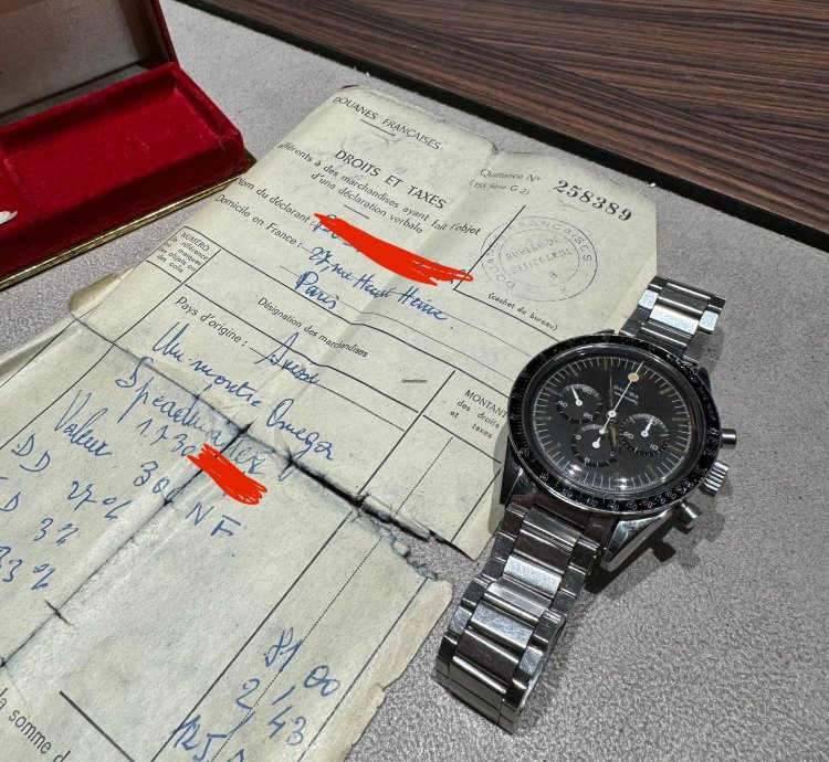 Omega Speedmaster 2998-1 Mark 1 1960 Lollipop Base 1000 Bezel Tropical Dial 7077 Bracelet Top