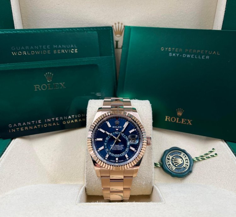 Rolex Sky-dweller Blue Dial Rose Gold Oyster Bracelet 336935 Unworn 2024